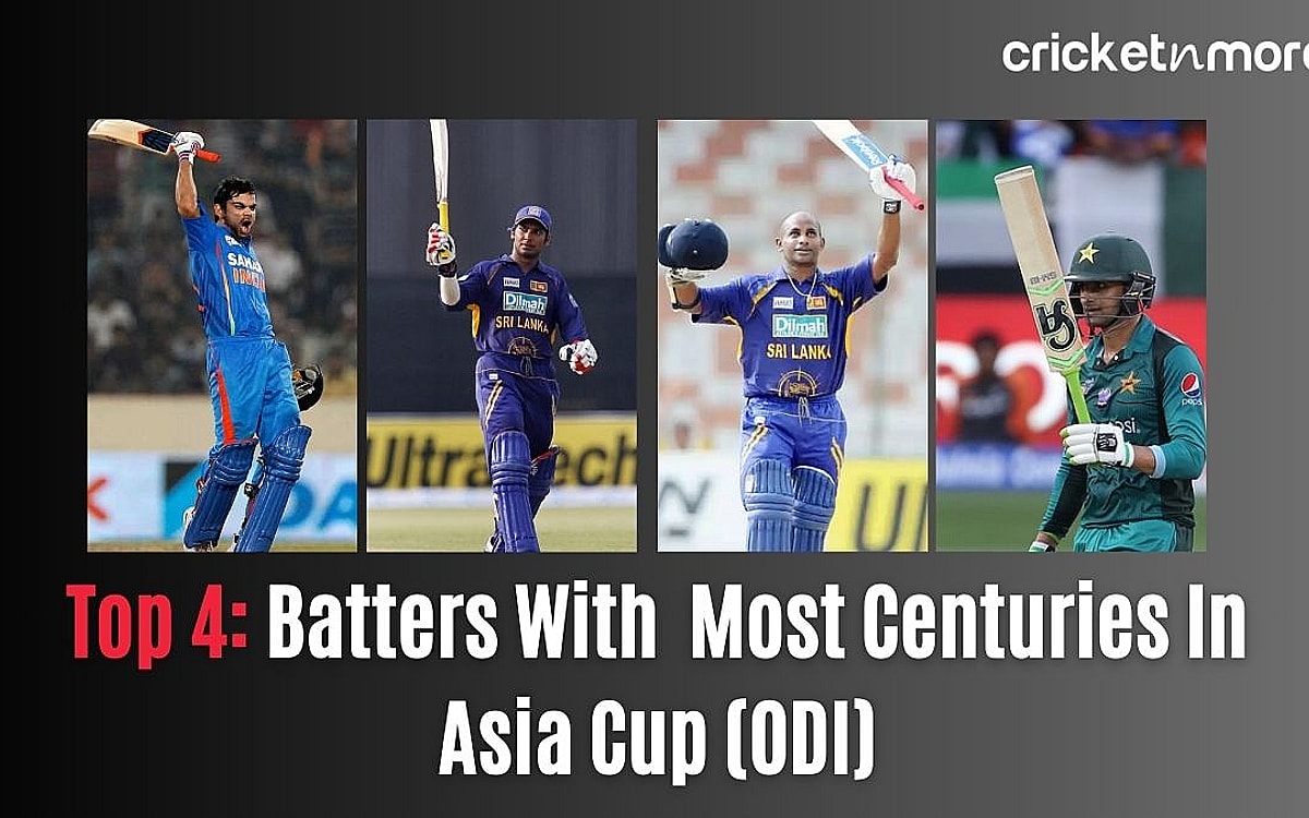 Top 4 Batters With  Most Centuries In Asia Cup (ODI)