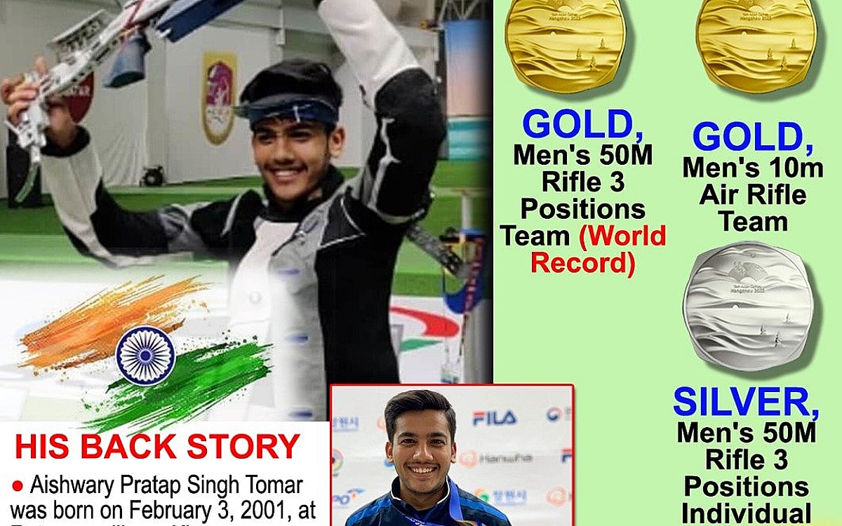 Asian Games: Aishwary Tomar wins silver for India in Men's 50m Rifle 3-position (Ld)