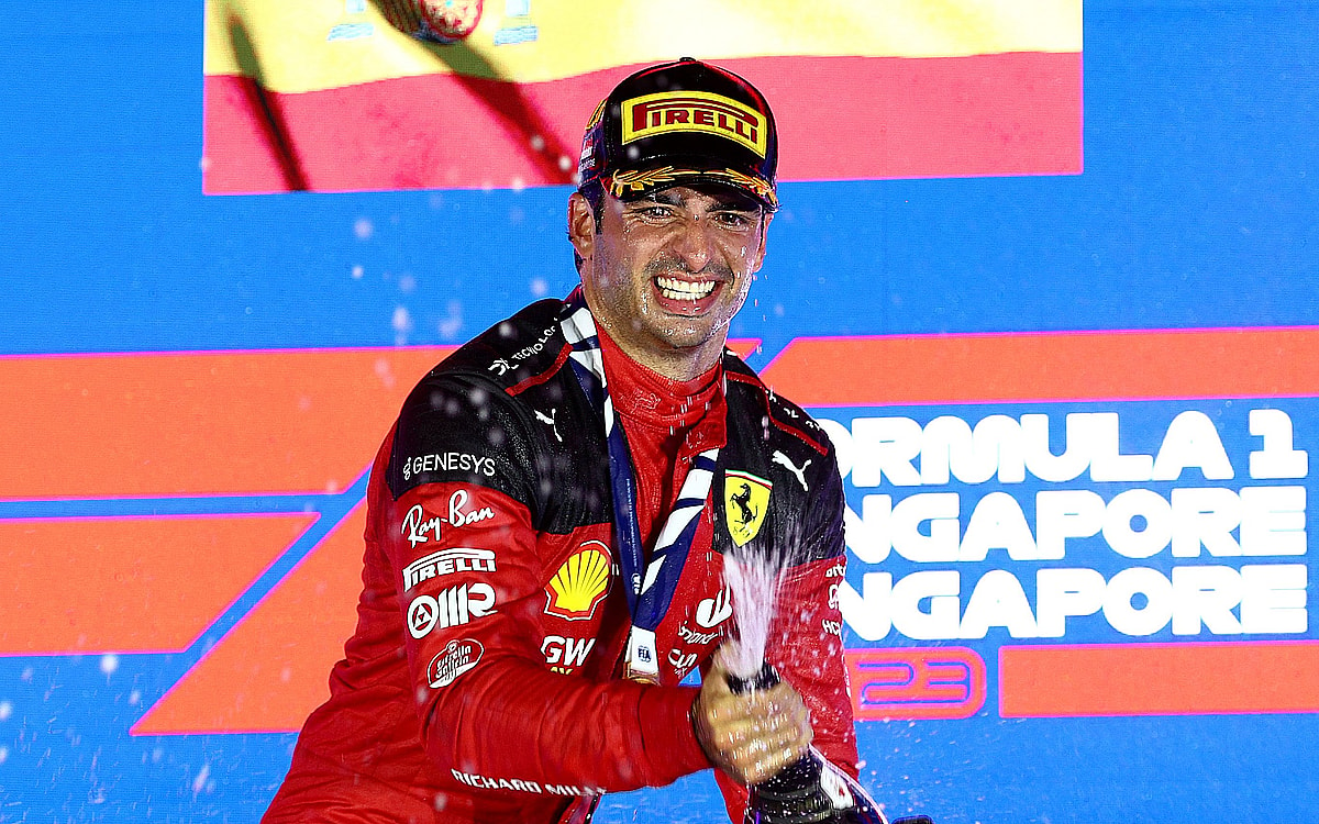 Formula 1: Ferrari's Carlos Sainz wins Singapore GP for second career win