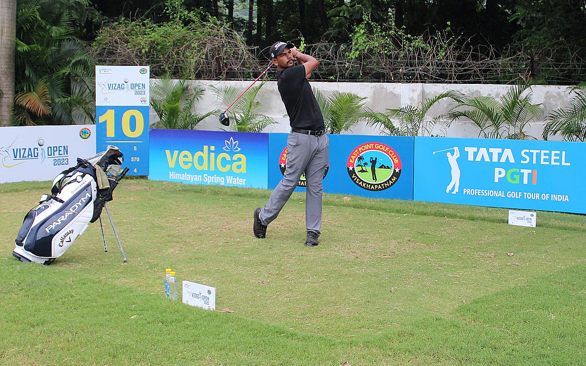 Golf: Akshay Sharma Shines In Round Two, Takes Three-shot Lead At Vizag Open