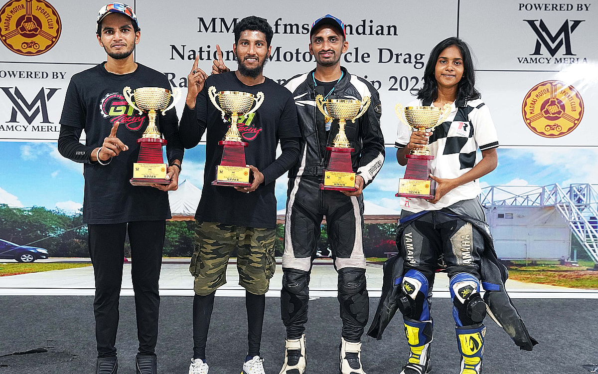 National Motorcycle Drag Racing: Mohammed Arfath emerges fastest; Fazil, Shaik emerge on top