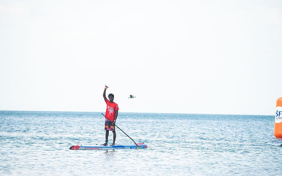 Sekar Patchai and Monica Pugazharasu defend crowns in national surfing event