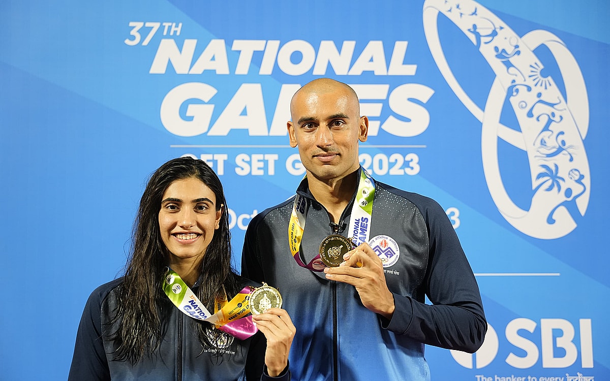 37th National Games: Virdhawal and Rujuta Khade break Games Records to be crowned fastest swimmers