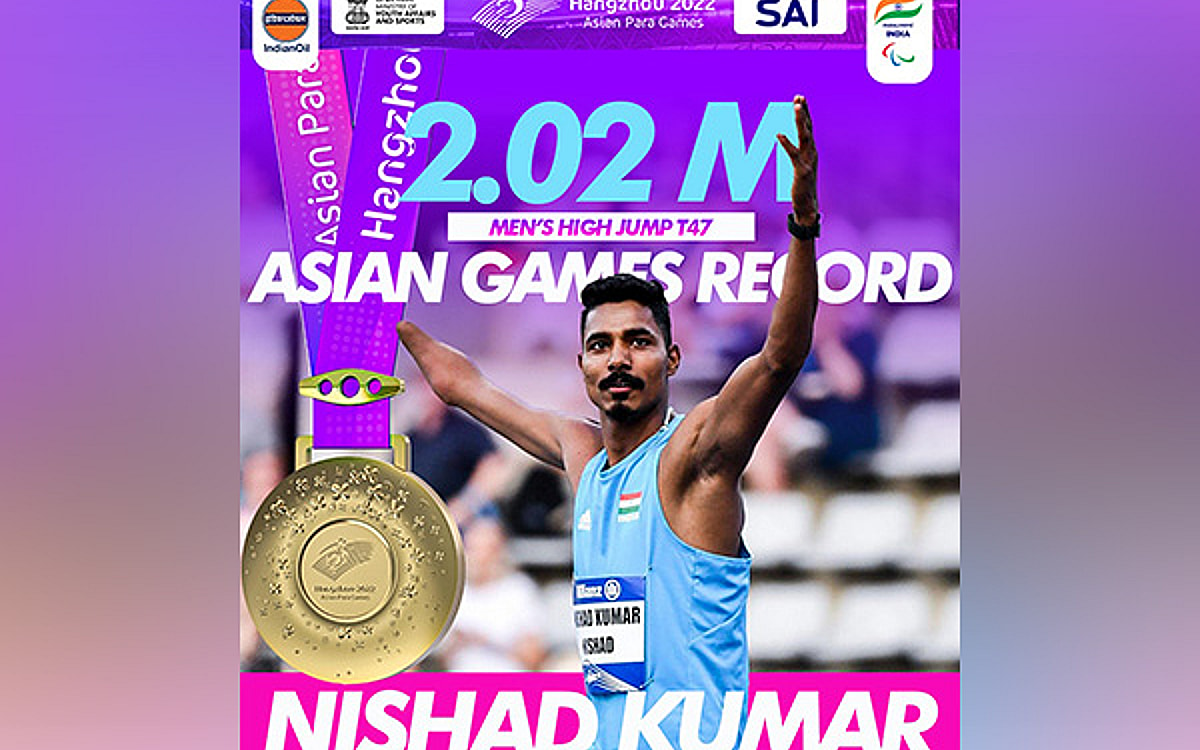 Asian Para Games: Nishad Kumar Bags Gold In Men’s High Jump T47