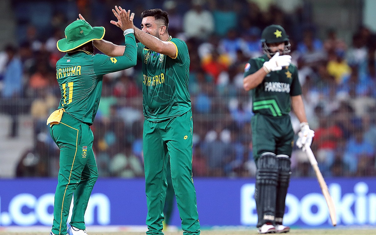 Men's ODI WC: Shamsi, Jansen restrict Pakistan to 270 after Babar, Saud Shakeel hit fifties