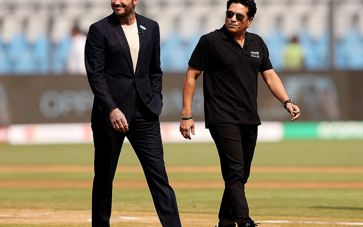 Beckham Joins Tendulkar At India-New Zealand Semi-final Showdown