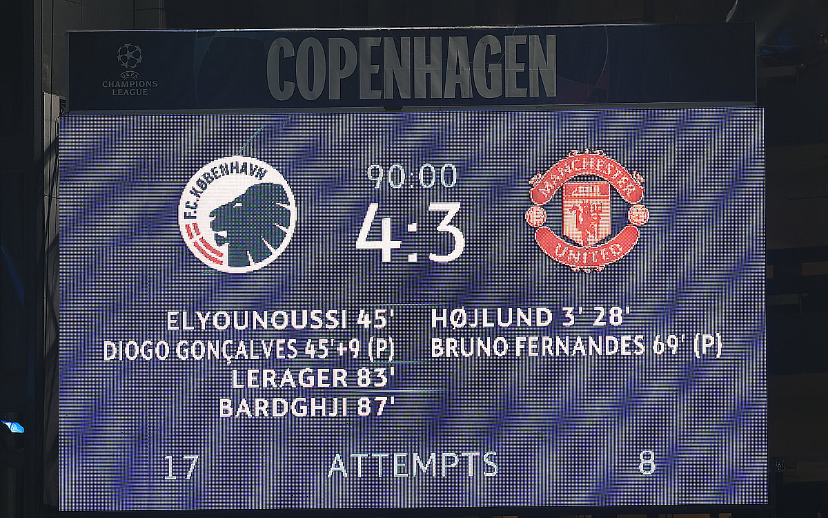 Champions League: Man Utd Edged Out In Seven-goal Thriller Against Copenhagen