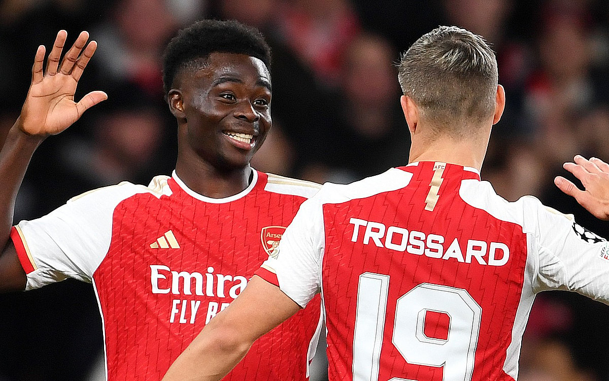 Champions League: Trossard and Saka power Arsenal to easy win over Sevilla