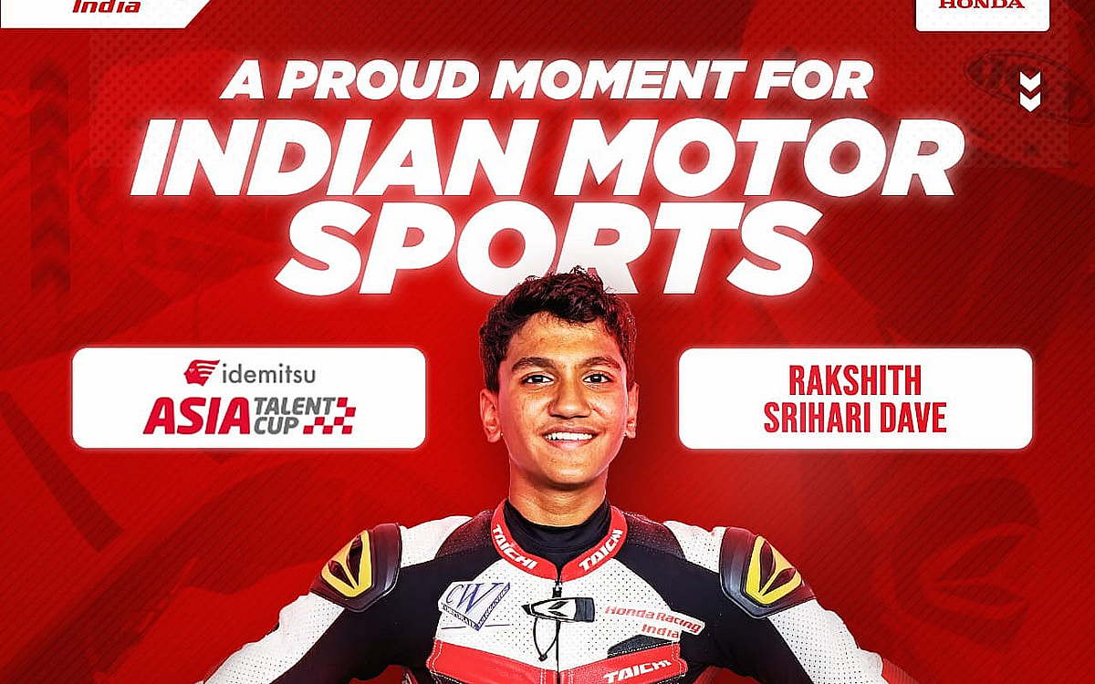 Honda Racing India’s Rakshith Dave To Represent India At Asia Talent Cup 2024