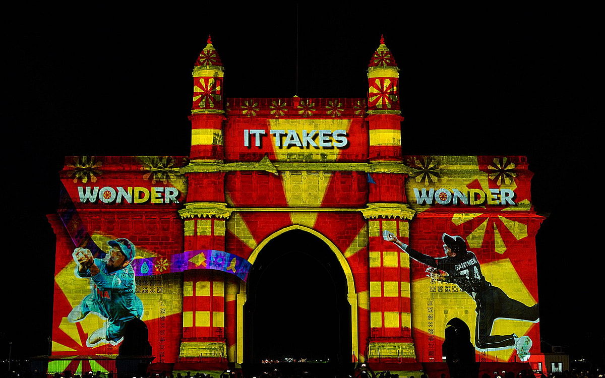 ICC, BCCI showcase special 3D projection of 2023 World Cup moments on Gateway of India