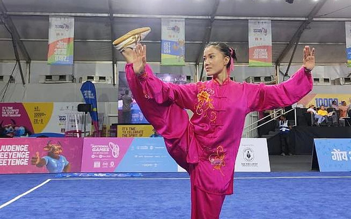 Leaving One And Half-year-old Daughter At Home Sanatombi Wins Another Wushu Gold At National Games