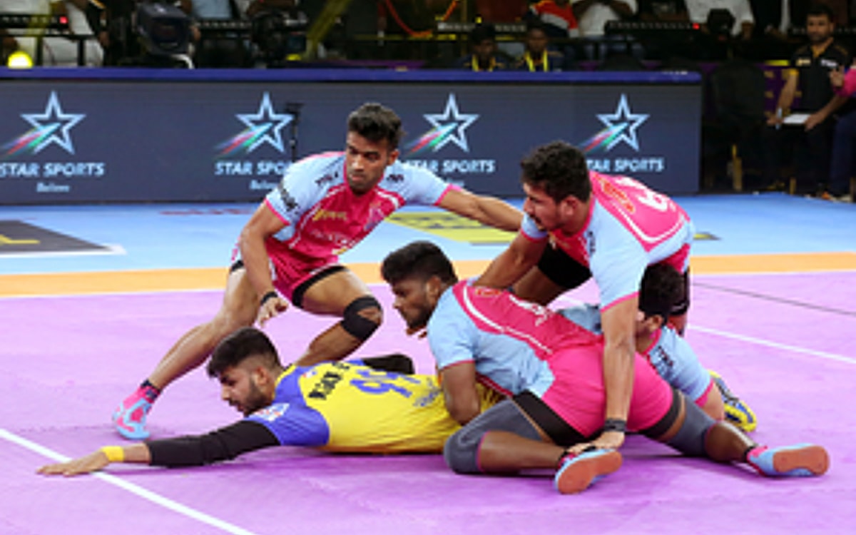 PKL: Captain Sunil Kumar leads Jaipur Pink Panthers to one-point victory over Tamil Thalaivas