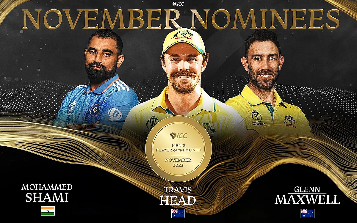 Shami, Maxwell, Head shortlisted for ICC Men's Player of the Month award for November 2023