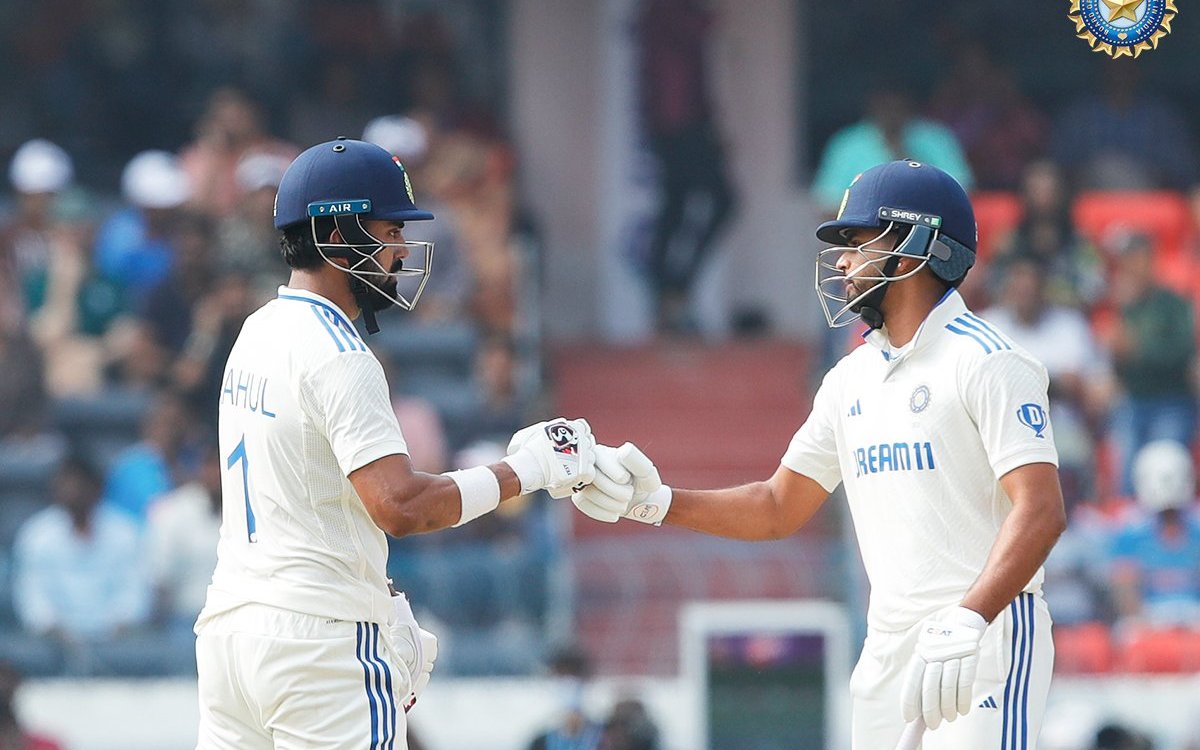 1st Test: Rahul’s unbeaten fifty, Iyer's solid 34 help India inch closer to lead