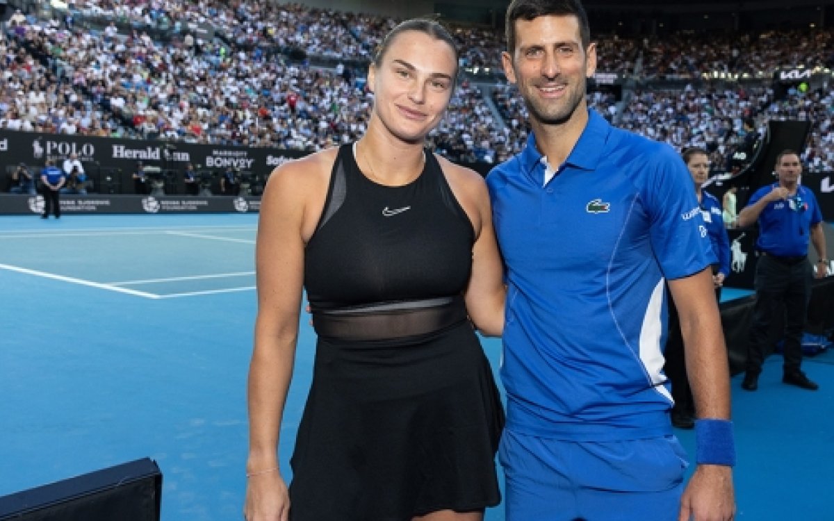 Australian Open: Djokovic, Sabalenka Team Up For Charity Match