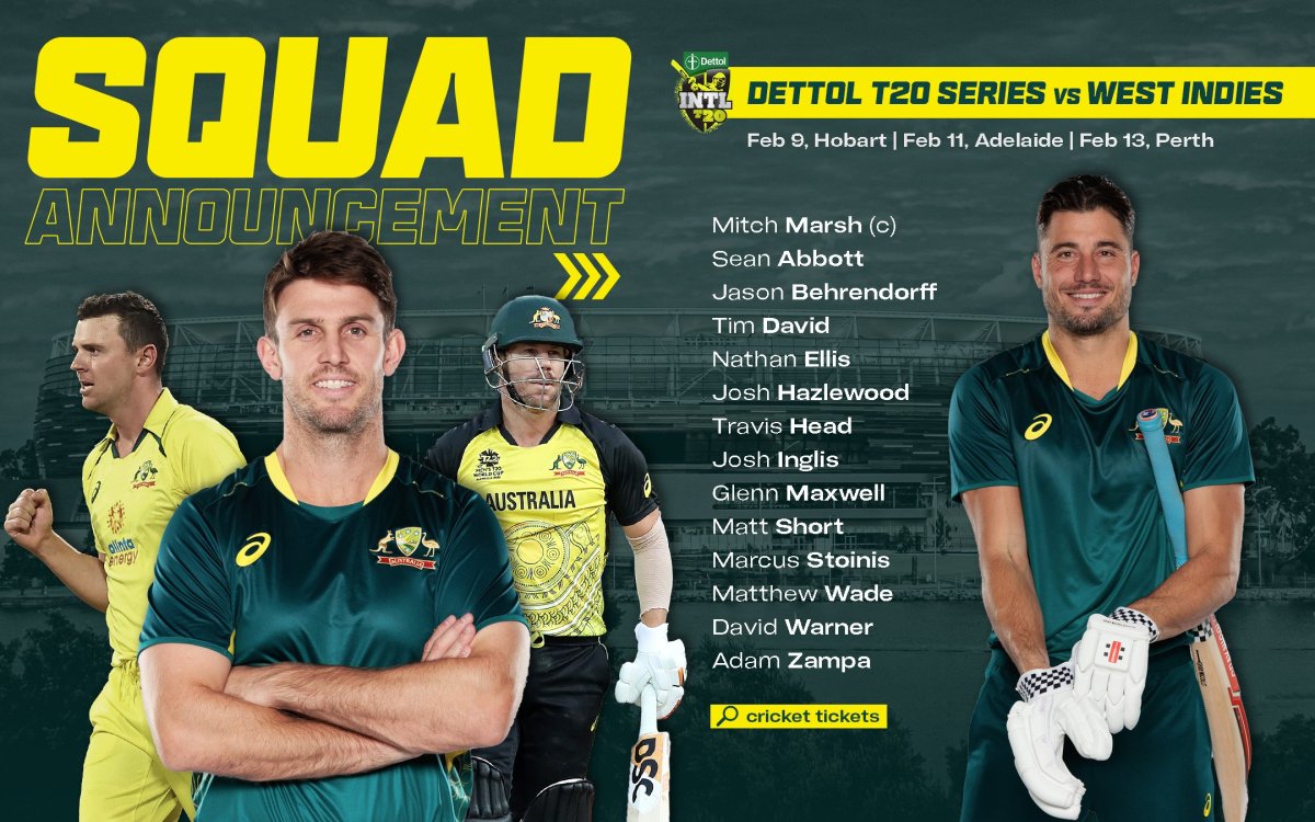 Marsh Captain, Maxwell Returns As Australia Name T20 Squad Vs WI