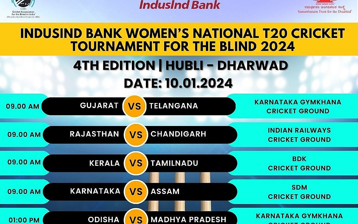 Women s National T20 Cricket Tournament For Blind 2024 To Begin From January 8