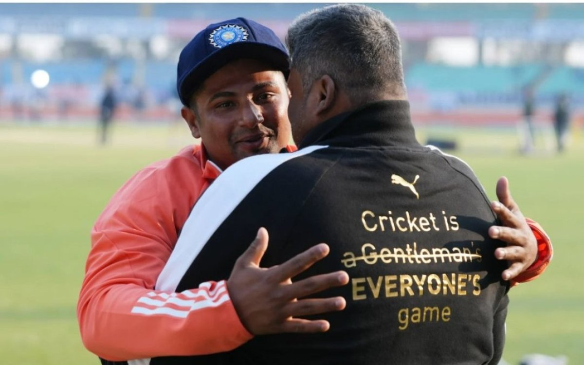 3rd Test: Sarfaraz Khan’s Father Becomes Emotional, Kisses His Son’s Test Cap As Dream Becomes Reality