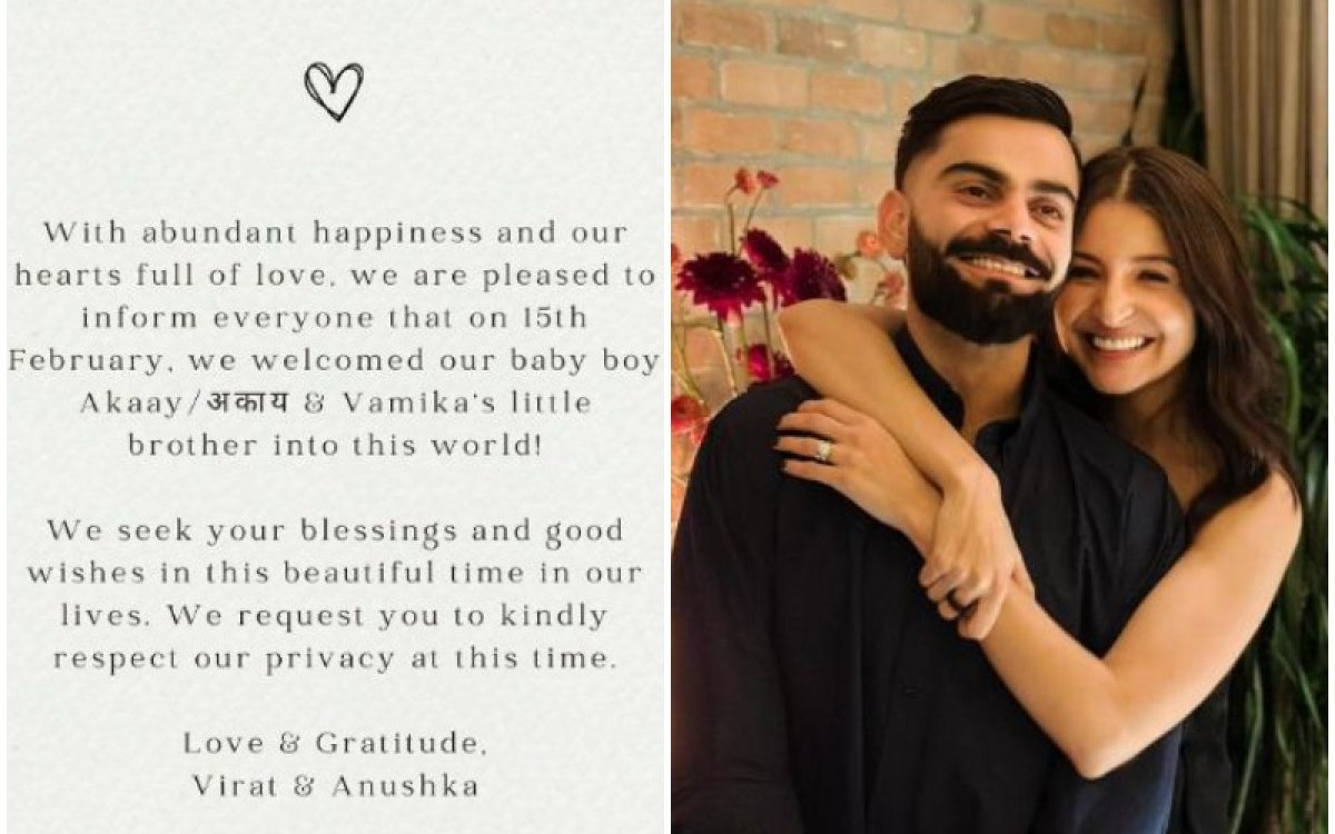 Anushka-Virat blessed with a boy; name him 'Akaay'