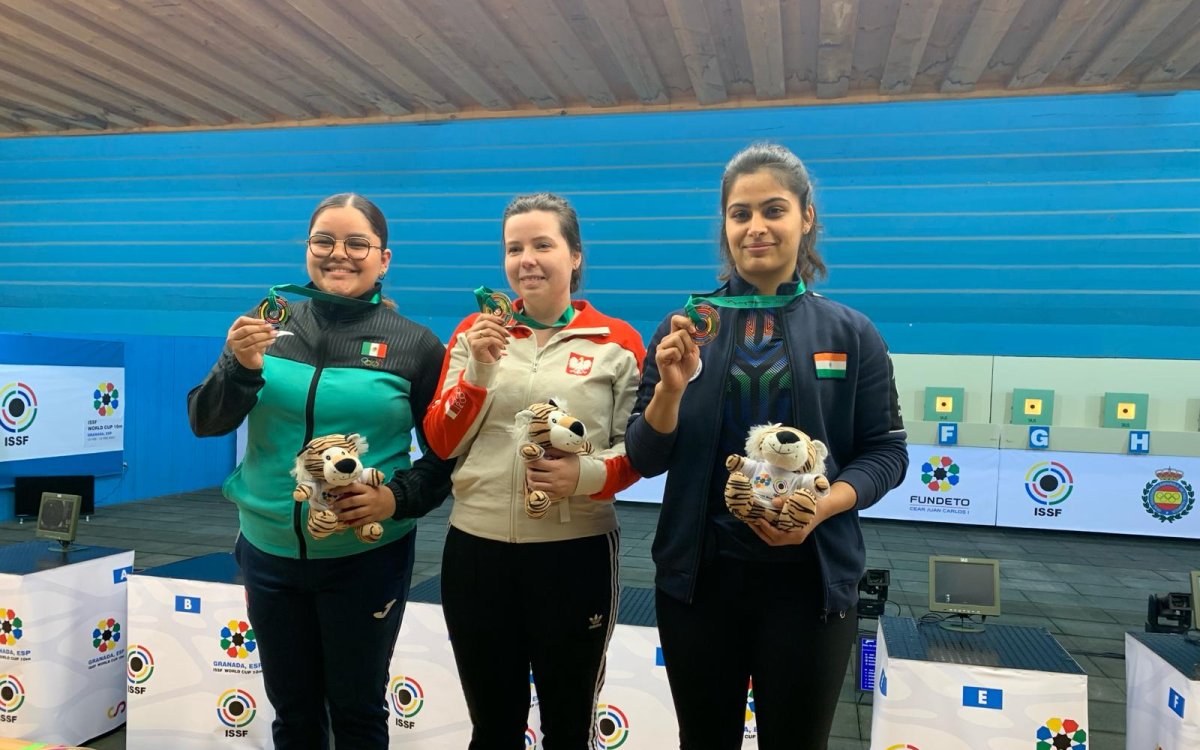 Pistol Ace Manu Bhaker Shoots Yet Another World Cup Medal In Granada