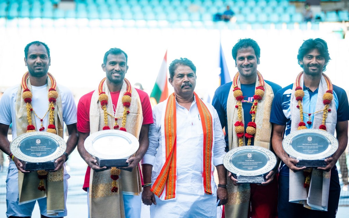 Tennis: Davis Cup stars felicitated at inauguration of Bengaluru Open 2024