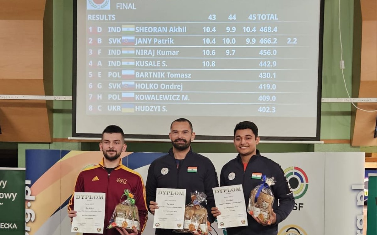 Akhil, Anish, Niraj Shine As India Win Six Medals At The Polish Grand Prix