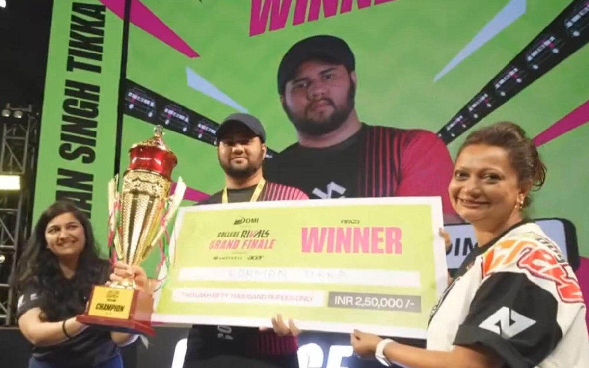 Esports: Asian Games 2022 Participant Karman Singh Tikka Triumphs In FIFA 2023 In College Rivals Grand Finale