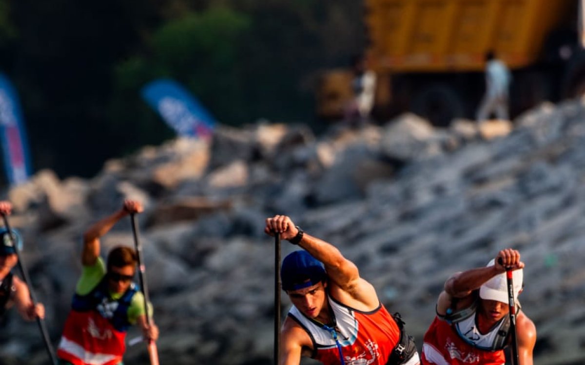 Indian trio of Raju-Akash-Praveen win the junior category race of India Paddle Festival