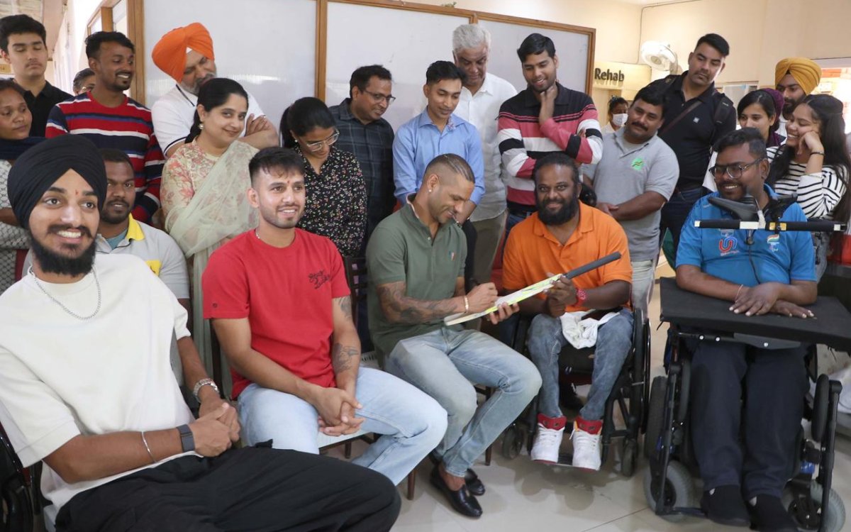 Punjab Kings Players Interact With Patients With Spinal Injuries