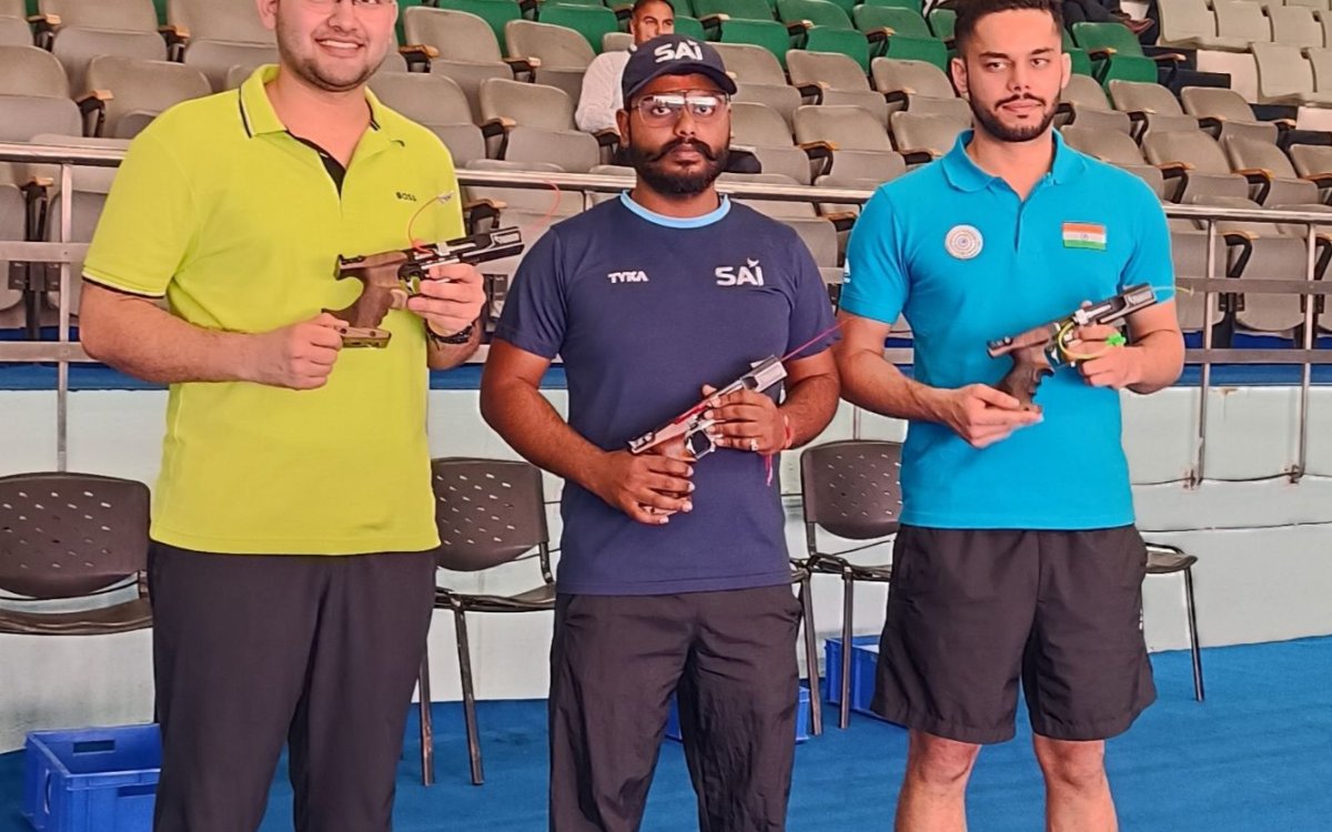 Bhavesh, Simranpreet Win Second 25m Pistol Olympic Selection Trials