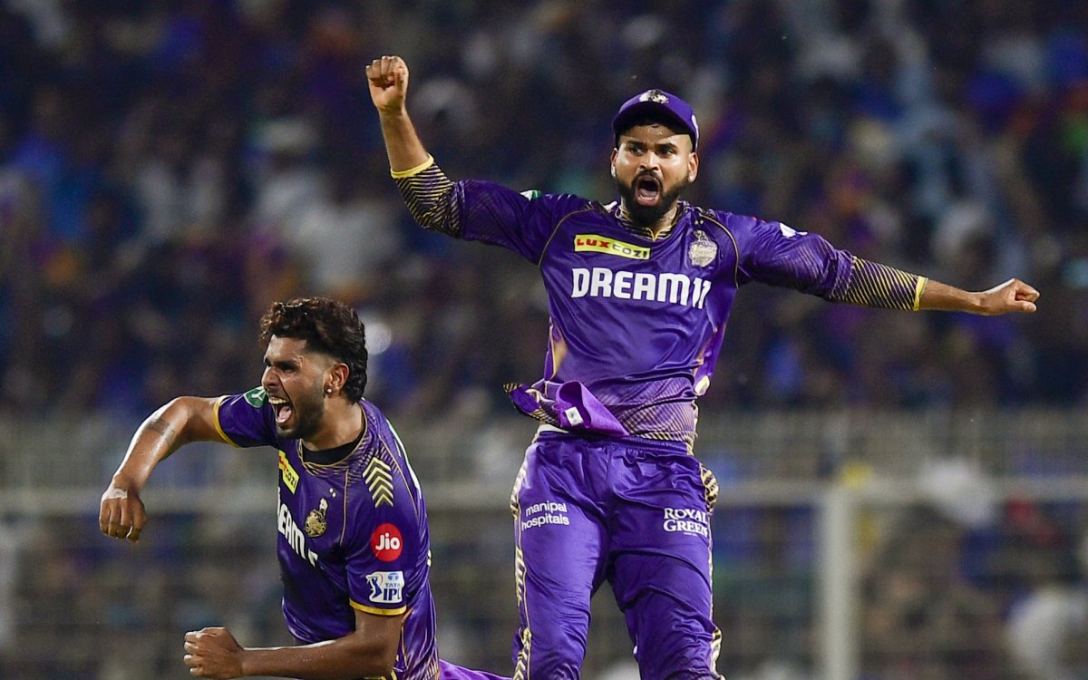 IPL 2024: Iyer, Salt, Russell star as KKR survive Karn scare to beat RCB by one run (ld)