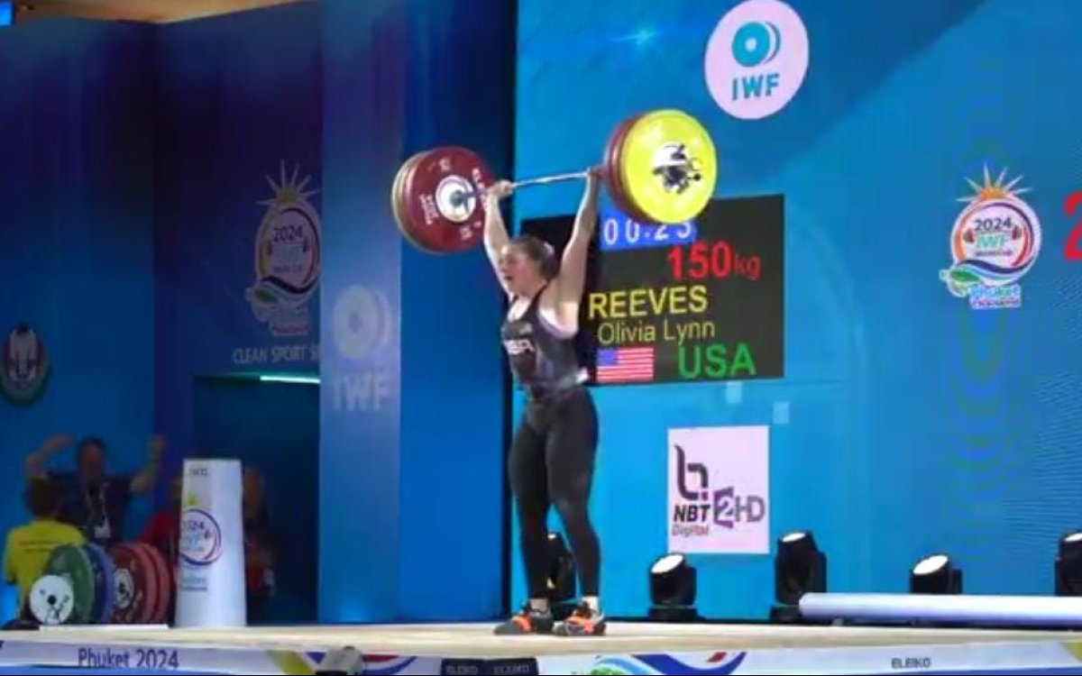 US weightlifter Reeves sweeps three golds at IWF World Cup