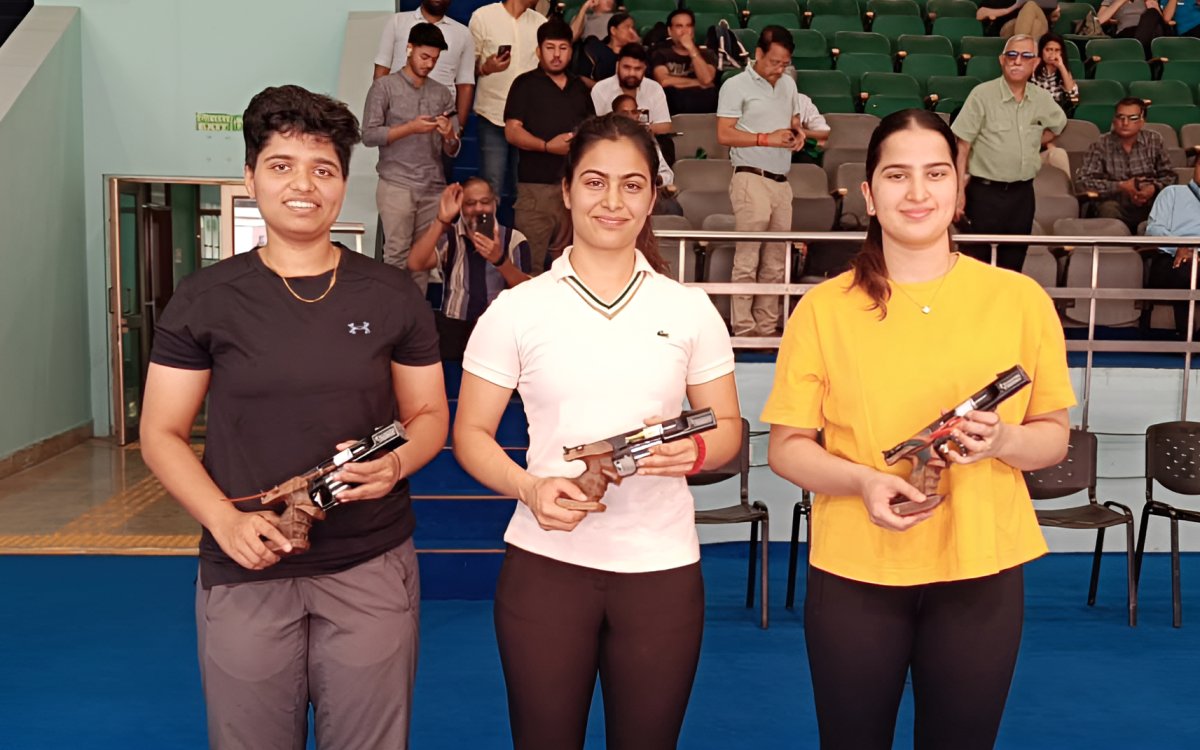 Manu, Vijayveer Win Final 25m Pistol Olympic Selection Trial