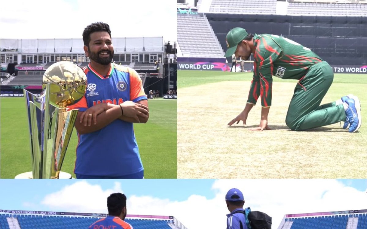 T20 WC: Rohit, Shanto stroll through New York Stadium before warm-up match