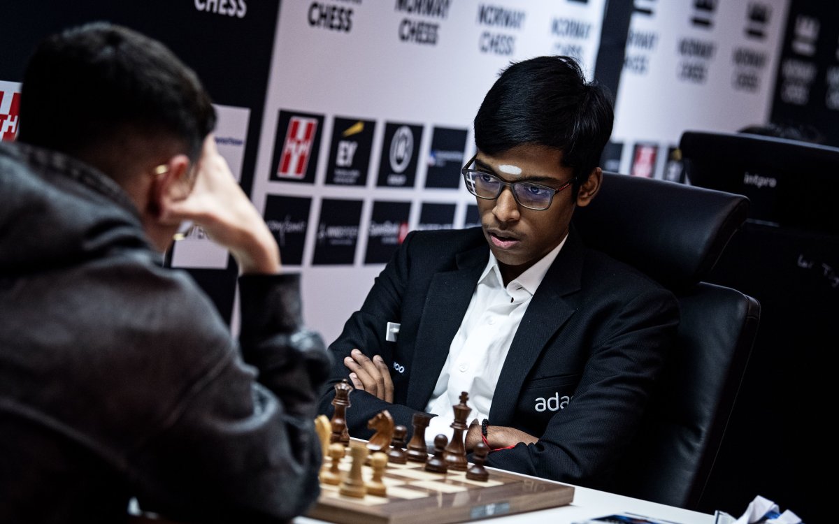 Norway Chess: Praggnanandhaa Stuns World Champion Ding Liren In Rd-7, Vaishali Loses