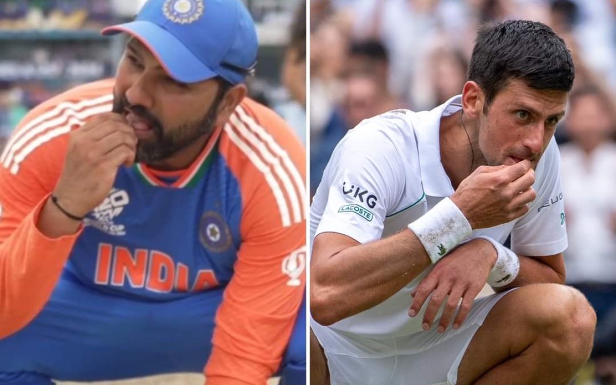 Rohit tastes Barbados pitch soil after T20 World Cup win; Wimbledon draws similarity with Djokovic