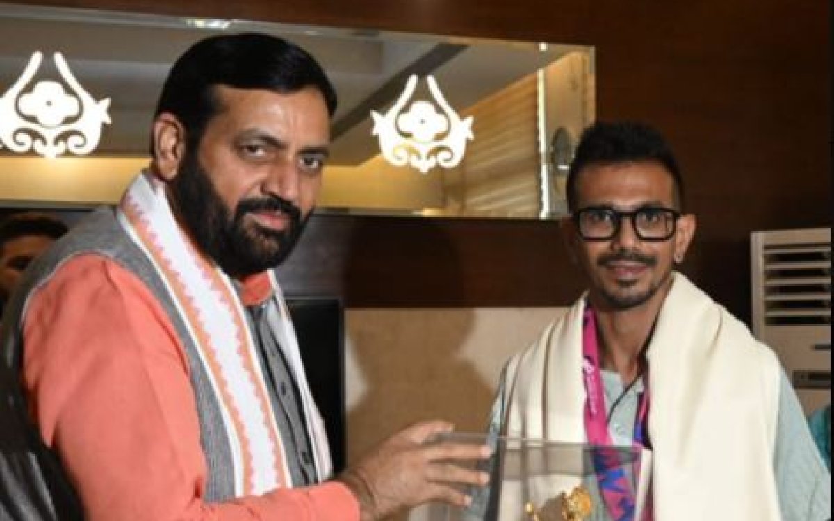 Cricketer Yuzvendra Chahal Meets Haryana CM