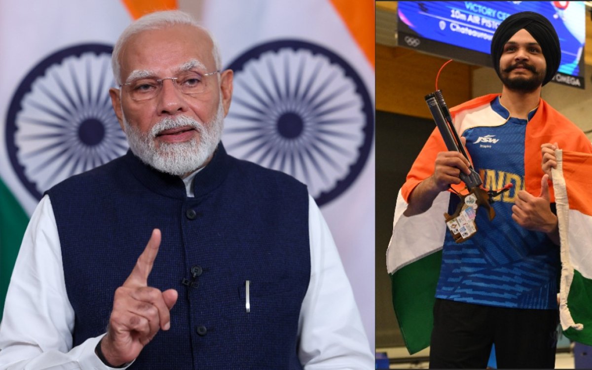 Paris Olympics: PM Modi congratulates Manu Bhaker and Sarabjot Singh for bronze medal win