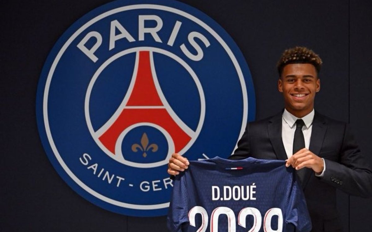 Football: PSG sign French midfielder Desire Doue from Rennes on a five-year contract