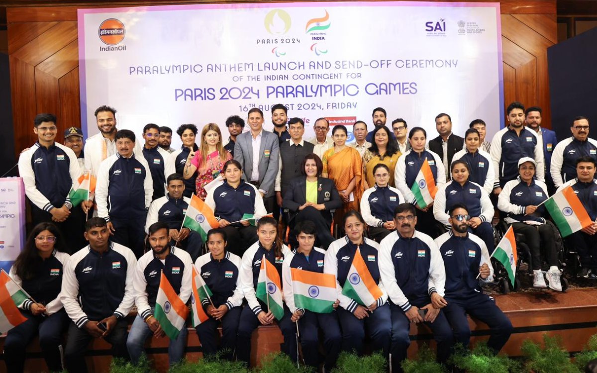 Largest-ever Indian contingent gets grand send-off for Paris 2024 Paralympics