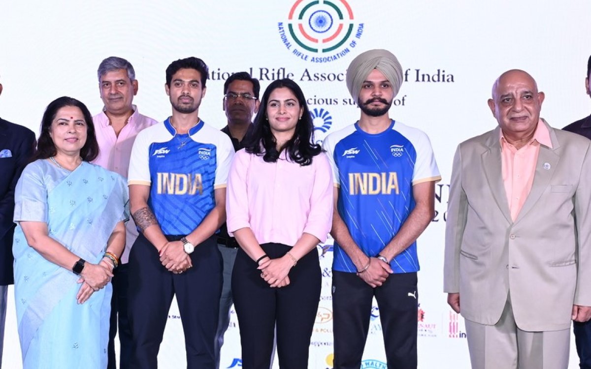 NRAI Felicitates History-making Indian Olympic Shooting Squad; Manu, Sarabjot, Swapnil Presented Cash Awards