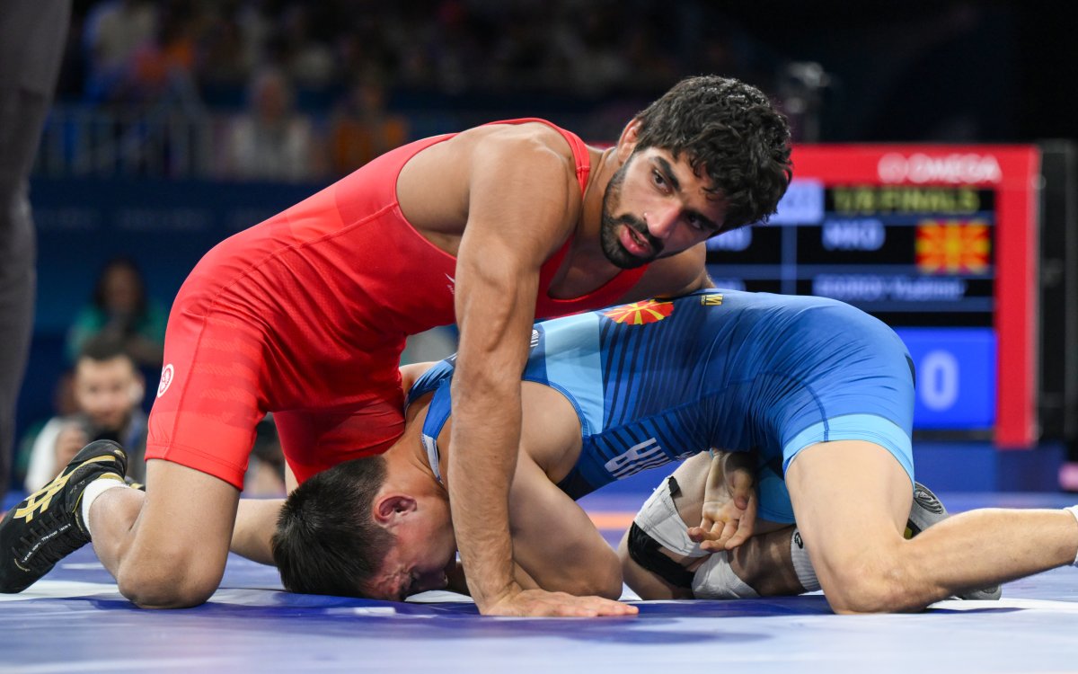 Paris Olympics: Aman Sehrawat moves to men's 57kg freestyle quarters; Anshu loses in women's wrestli