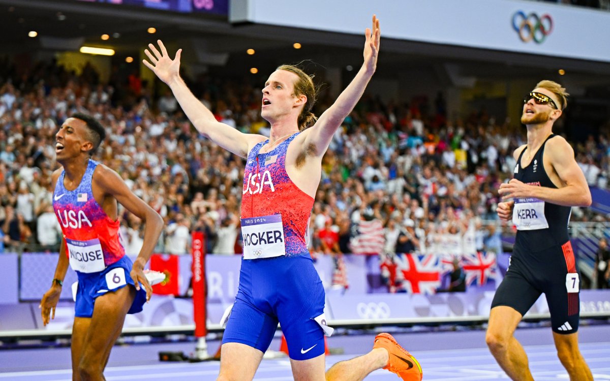 Paris Olympics: Hocker wins men's 1,500m gold with Games record