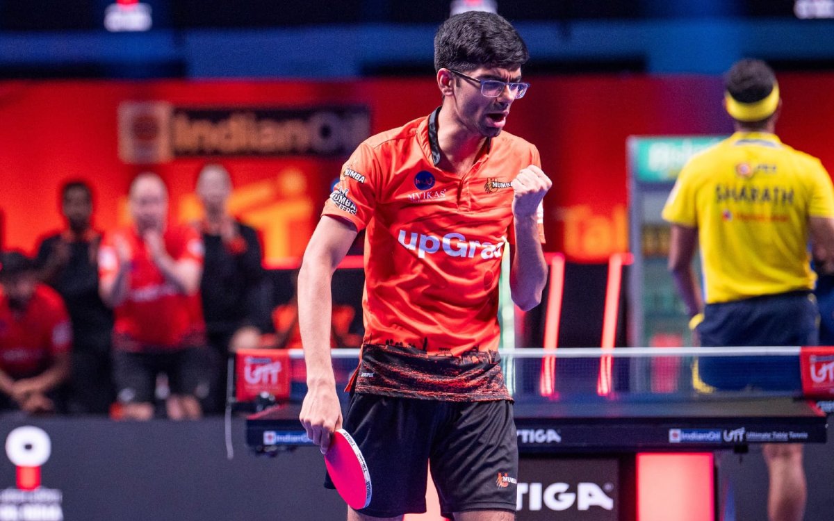 UTT 2024: Manav Thakkar stuns Sharath Kamal as U Mumba snatches narrow win over Chennai Lions