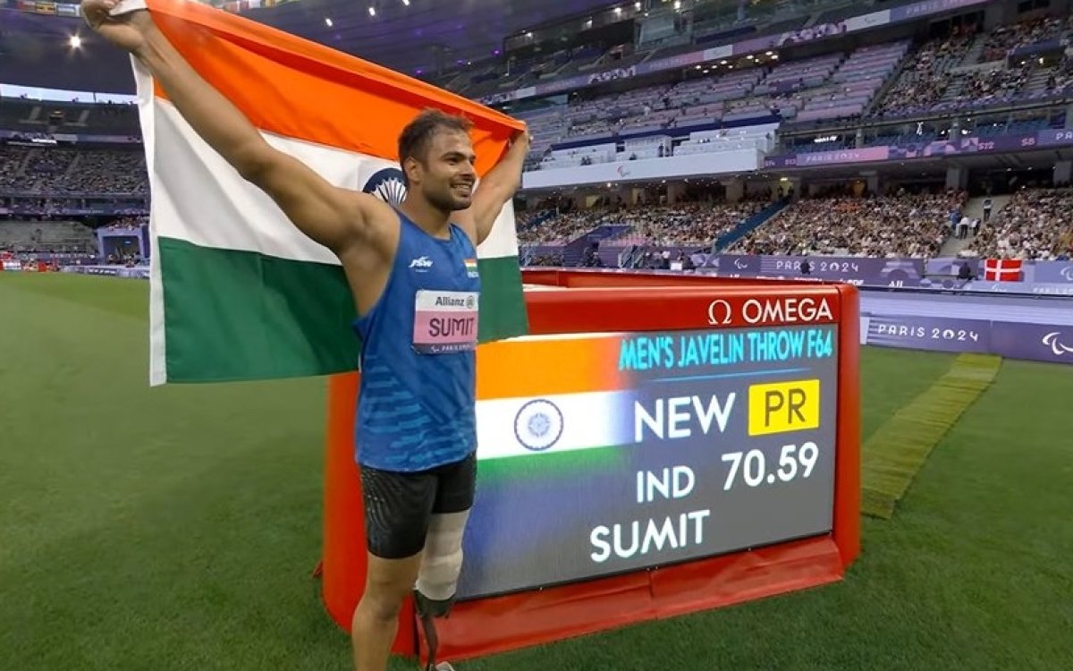 Paris Paralympics: Javelin thrower Sumit Antil wins historic gold medal with record effort