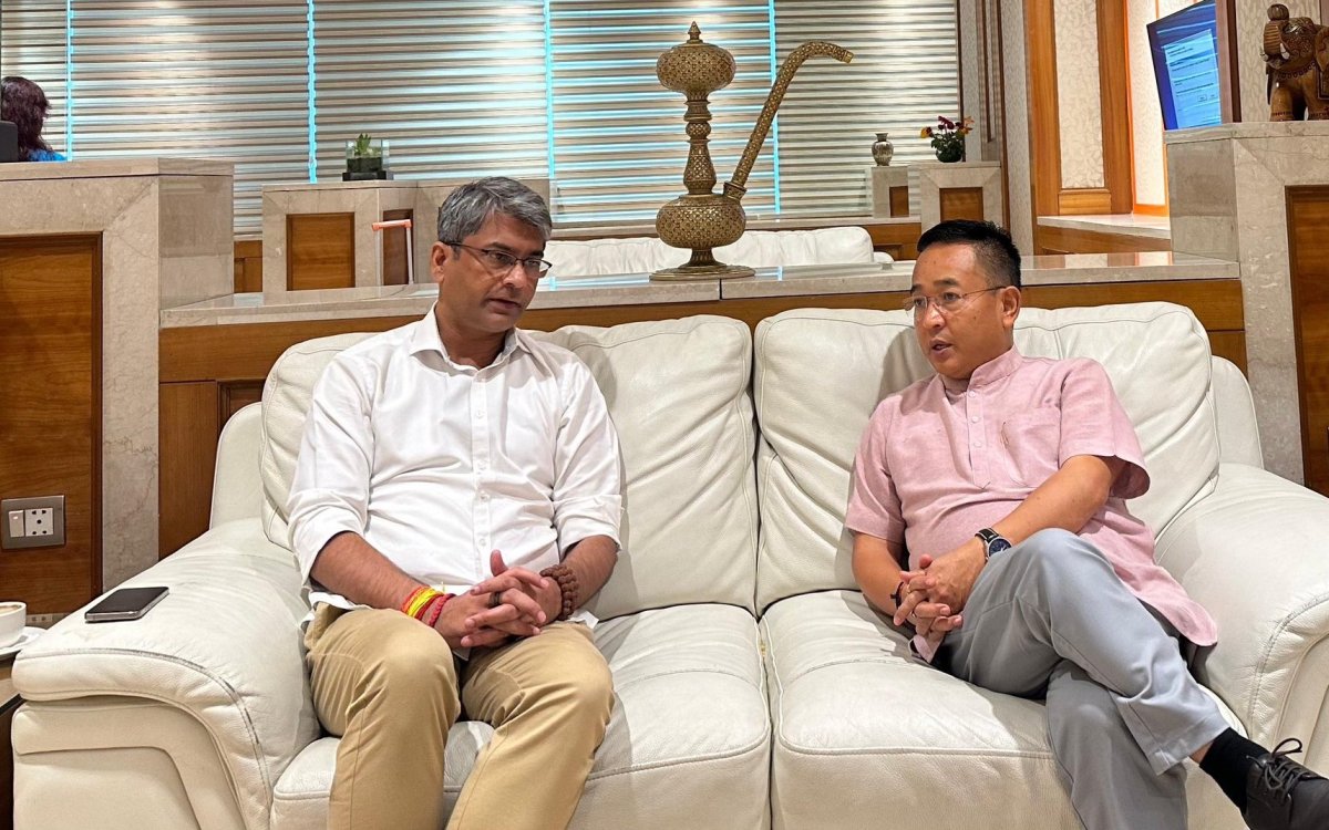 Sikkim CM discusses football development with AIFF chief Kalyan Chaubey