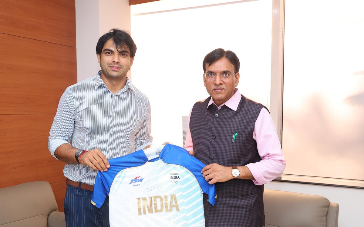 Two-time Olympic Medallist Neeraj Chopra Meets Sports Minister