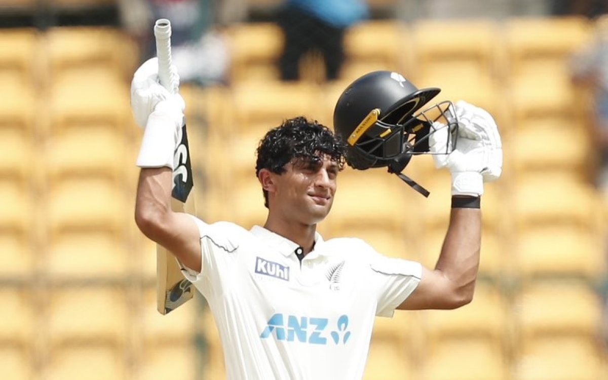 1st Test: Rachin’s Unbeaten 104 Power NZ To 345/7, Lead India By 299 Runs