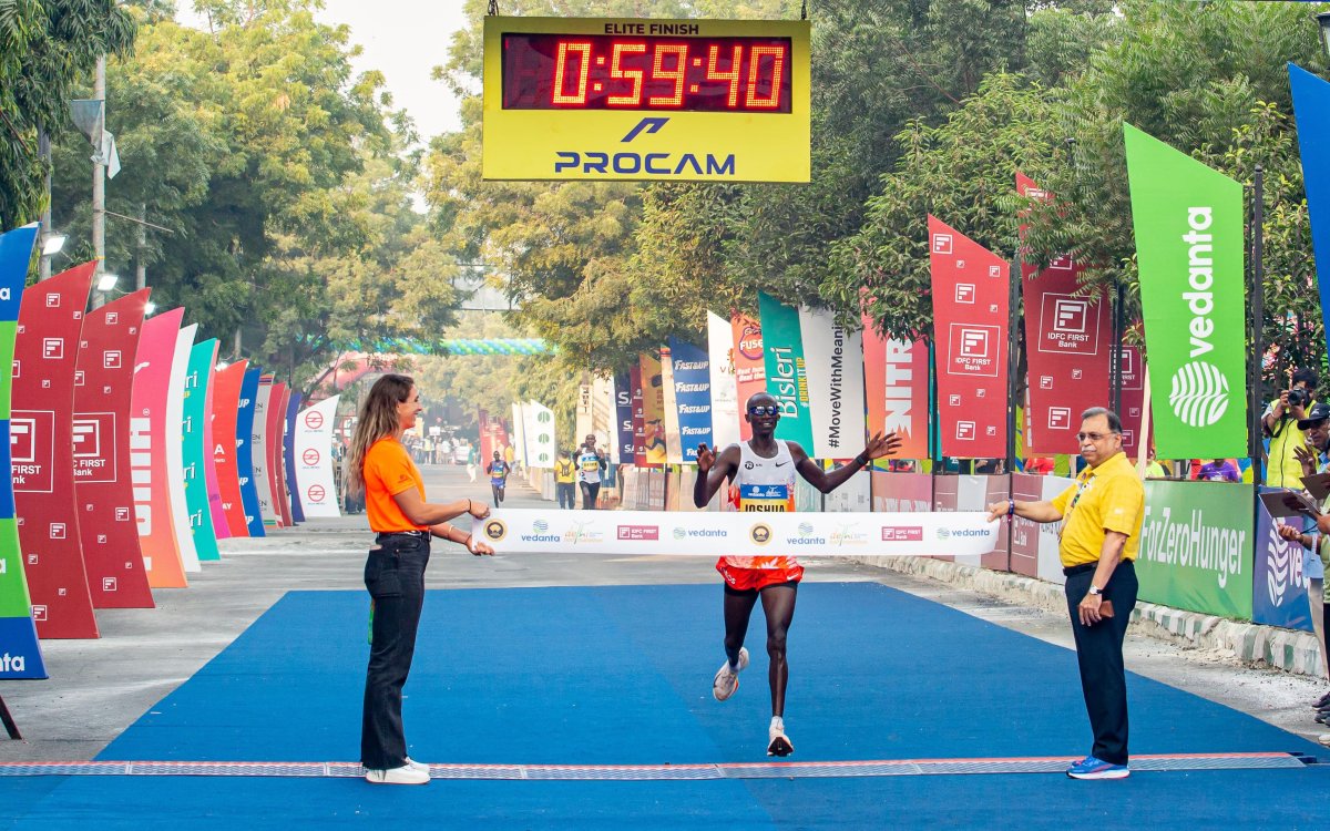 Delhi Half Marathon: Cheptegei, Eyayu Bag Titles; Barwal And Lili Shine In Indian Elite Categories