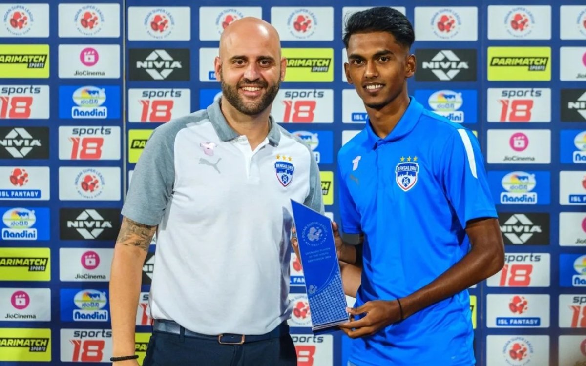 ISL 2024-25: Bengaluru FC s Vinith Venkatesh Wins Emerging Player Of The Month